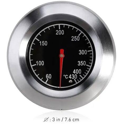 Thermomètre en acier inoxydable pour gril, barbecue, fumoir, jauge de température de 60 à 430 degrés Celsius, accessoires de cuisine - AquaForge (1/5)