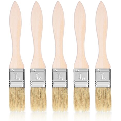 Ensemble de 5 pinceaux à huile pour barbecue/camping avec manche en bois - AquaForge (1/5)