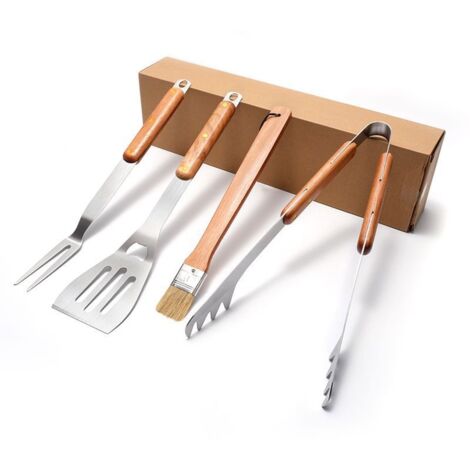 Ensemble barbecue 4 pièces, comprenant ustensiles et accessoires de grillade. - AquaForge (1/5)