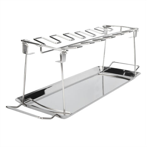 Grille pliable en acier inoxydable pour cuisses de poulet, idéale pour griller. - AquaForge (1/5)