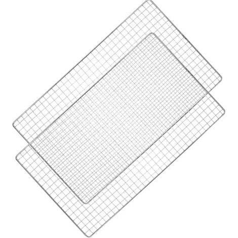 Barbecue portable en acier inoxydable, lot de 2, 44 x 26 cm, idéal pour le camping et la cuisine en plein air. - AquaForge (1/5)