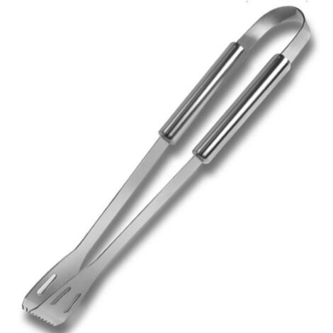 Pince à barbecue en acier inoxydable (35 cm), réutilisable, pour la cuisson des viandes et autres aliments. Idéale pour les grillades. Accessoire : AquaForge (1/5)