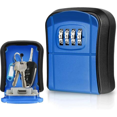Coffre à clés 2025, mini coffre-fort mural extérieur avec code à 4 chiffres réinitialisable, coffret à clés étanche AquaForge (1/5)