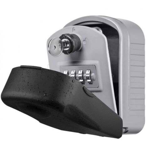 Coffre-fort de grande taille pour clés extérieures avec 4 codes et clés de secours, étanche et en acier inoxydable, coffret à clés AquaForge. (1/5)