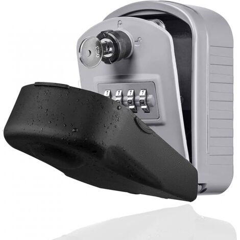 1 grand coffre-fort à clés pour usage extérieur, gris, avec 4 codes e-AquaForge (1/5)