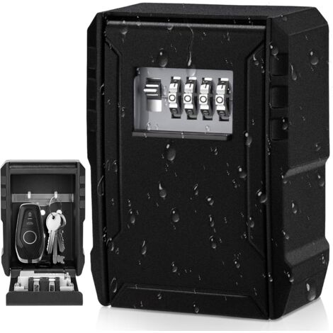 Boîte à clés étanche pour l'extérieur, boîte à clés murale, grande boîte à clés pour clés, cartes, etc. - AquaForge (1/5)