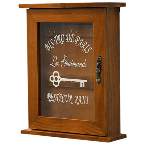 Charmant porte-clés mural décoratif, porte-clés vintage en bois massif avec finition acrylique et fermeture magnétique - AquaForge (1/5)