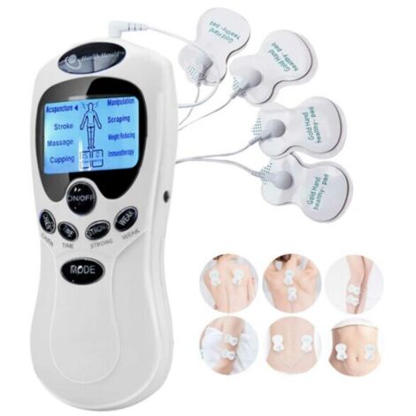 Appareil de massage EMS TENS pour muscles raides, stimulateur musculaire électronique, blanc & Santé et Beauté-AquaForge (1/5)