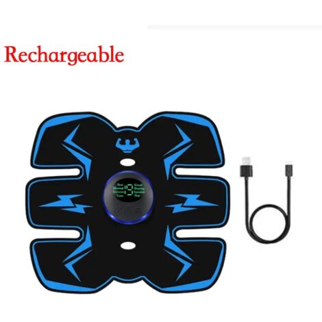 Stimulateur musculaire EMS télécommandé, appareil de fitness électrique intelligent pour l'entraînement abdominal et la perte de poids, autocollants amincissants pour le corps-AquaForge (1/5)
