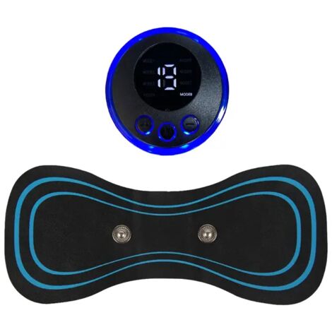 Mini masseur électrique pour la nuque avec écran LCD, 8 modes de massage cervical, patch pour soulager les douleurs musculaires, masseur corporel portable00041-AquaForge