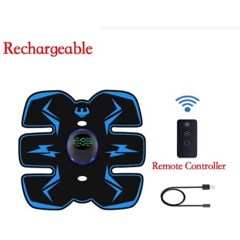 Stimulateur musculaire EMS télécommandé, appareil de fitness électrique intelligent pour l'entraînement abdominal et la perte de poids, autocollants amincissants pour le corps-AquaForge (1/5)