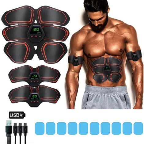 Appareil d'électrostimulation musculaire (EMS), ceinture de tonification des muscles abdominaux, appareil de musculation, ceinture amincissante, équipement d'entraînement des abdominaux-AquaForge (1/5)