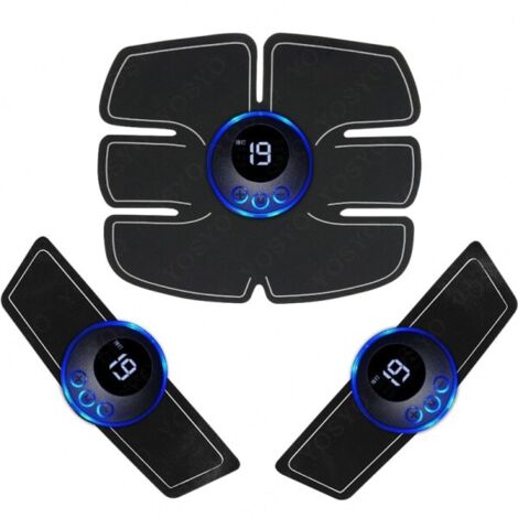 Ceinture abdominale EMS, stimulateur ABS, appareil d'entraînement musculaire par impulsions, pour l'entraînement des bras et des jambes, bureau, maison, salle de sport, fitness, rechargeable par USB,