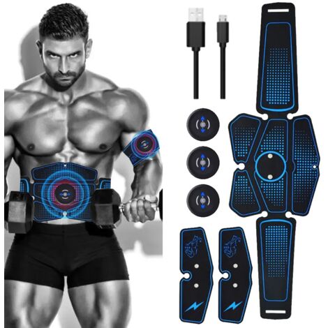 Appareil d'électrostimulation abdominale EMS 2022 pour l'entraînement à domicile et le renforcement musculaire. Rechargeable par USB.-AquaForge (1/4)