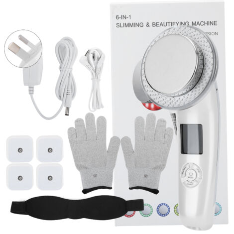 Appareil de massage amincissant et minceur 6-en-1 à LED, EMS, blanchiment et rajeunissement de la peau, chauffage infrarouge, 100-240 V, blanc, prise australienne-AquaForge (1/5)