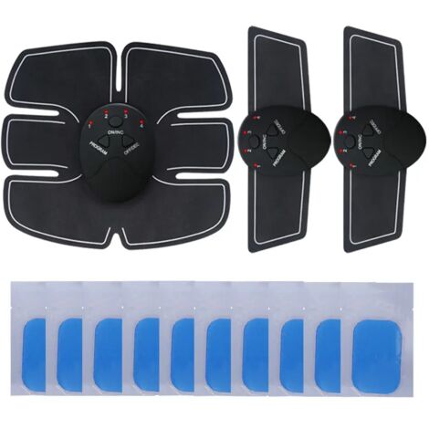 Appareil de stimulation musculaire sans fil EMS ABS Trainer, stimulateur musculaire corporel, ceinture de massage amincissante pour la perte de poids et le fitness électrique-AquaForge
