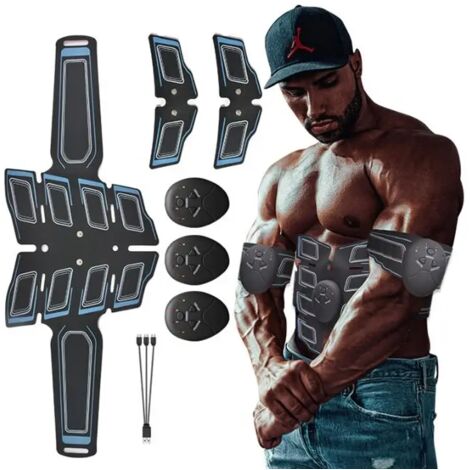 Stimulateur musculaire électrique (myostimulateur EMS) sans fil pour fessiers, hanches et abdominaux - Appareil de massage amincissant pour le corps et le fitness-AquaForge (1/5)