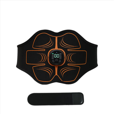 Stimulateur abdominal EMS rechargeable par USB, appareil portable d'entraînement abdominal, couleur orange-AquaForge (1/2)