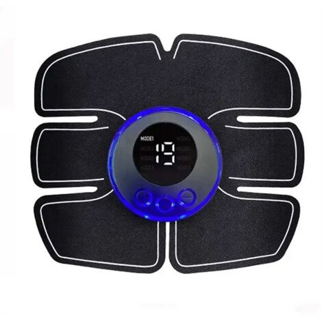 Stimulateur musculaire intelligent sans fil rechargeable par USB EMS, appareil de fitness et de massage amincissant pour abdominaux.-AquaForge (1/5)