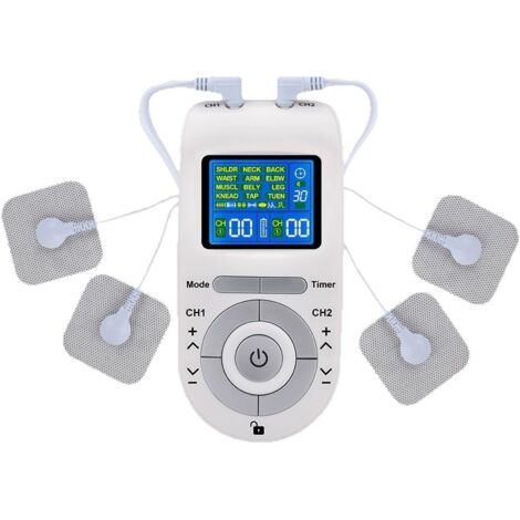 Stimulateur musculaire électrique TENS, appareil de massage pour le corps et le visage, thérapie numérique par acupuncture EMS, outil de relaxation corporelle-AquaForge (1/5)