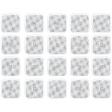 20 électrodes non tissées à pression pour appareil de massage TENS/EMS, 4 x 4 cm-AquaForge (1/5)