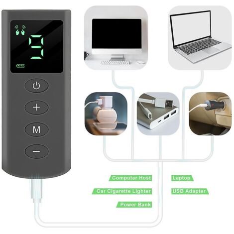 Appareil TENS à 9 niveaux d'intensité et 4 électrodes pour le soulagement de la douleur : stimulation musculaire EMS, massage par impulsions, électrostimulateurs TENS-AquaForge (1/4)