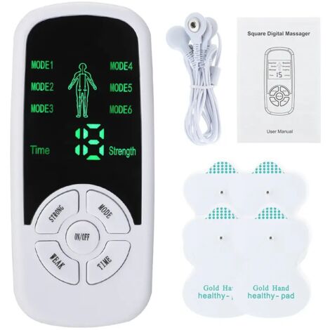 Stimulateur musculaire électrique EMS à impulsions, massage du dos, de la nuque et du corps, TENS, acupuncture, méridiens, physiothérapie, outils de massage numériques-AquaForge (1/5)