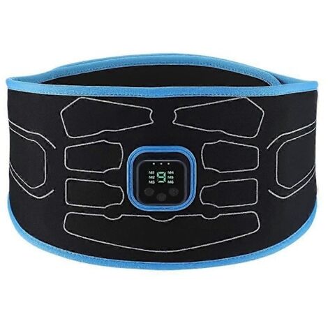 Ceinture de fitness vibrante EMS pour abdominaux, stimulateur musculaire et tonifiant, pour une perte de poids efficace et un style minceur. Unisexe (FMY) bleu-AquaForge (1/5)