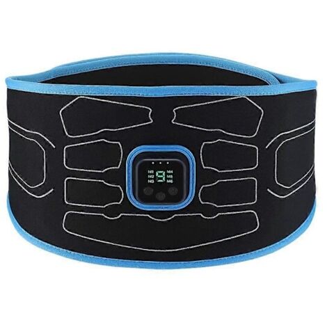 Ceinture de fitness vibrante EMS pour abdominaux, stimulateur musculaire et tonifiant, pour une perte de poids efficace et un style minceur. Unisexe (FMY) bleu-AquaForge (1/5)