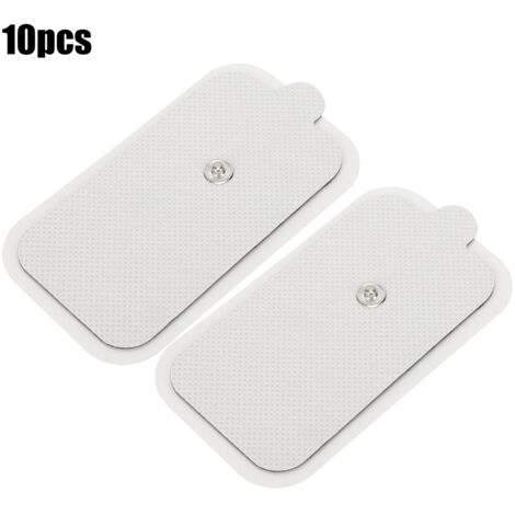 Lot de 10 électrodes de massage réutilisables EMS/TENS pour physiothérapie (5 x 9 cm)-AquaForge (1/5)