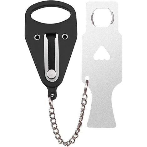 Cadenas de porte portable, chaînette de porte, verrou de chaînette de porte, sans perçage, cadenas de voyage, cadenas supplémentaire-AquaForge (1/5)