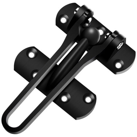 Chaîne de sécurité pour porte, verrou de porte à ailettes en acier compatible avec les maisons et les hôtels pour empêcher les effractions (noir)-AquaForge (1/4)
