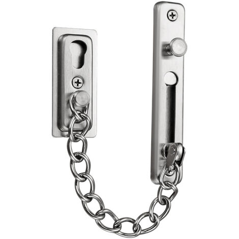 Nouvelle chaîne antivol en acier inoxydable sans perforation, goupille antivol pour la maison, boucle antivol pour chaîne de porte, chaîne de sécurité antivol pour hôtel-AquaForge