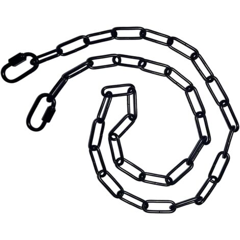 Chaîne de sécurité robuste noire pour portail - 0,9 m, en métal avec cadenas - Idéale pour portails, clôtures et cages pour animaux - Extension résistante pour une utilisation extérieure-AquaForge