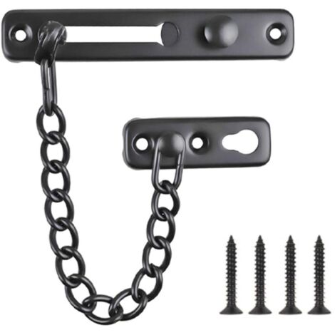 Chaîne de porte - Verrou de sécurité - 4 vis incluses - Chaîne de porte - Verrou de sécurité - Antivol-AquaForge (1/5)