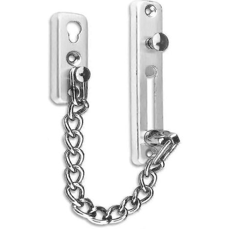 Chaîne de porte tricolore, chaîne de sécurité, verrou de porte, chaîne de porte en acier inoxydable moulé, verrou de porte avant, protection de corde de chaîne avec vis, quincaillerie d'hôtel Fa-AquaF (1/4)