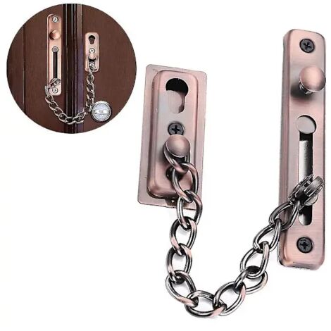 Chaîne de sécurité pour porte, cadenas à chaîne fiable, chaîne de porte brossée, cadenas de porte-AquaForge (1/2)