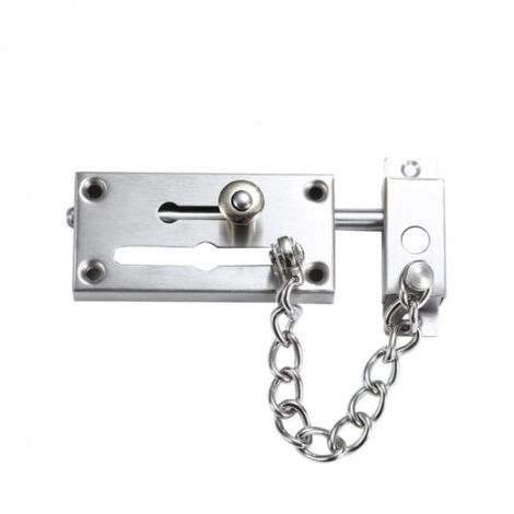 Chaîne de porte, chaîne de verrouillage antivol, verrou de sécurité coulissant pour maison, hôtel, appartement, cour-AquaForge (1/5)