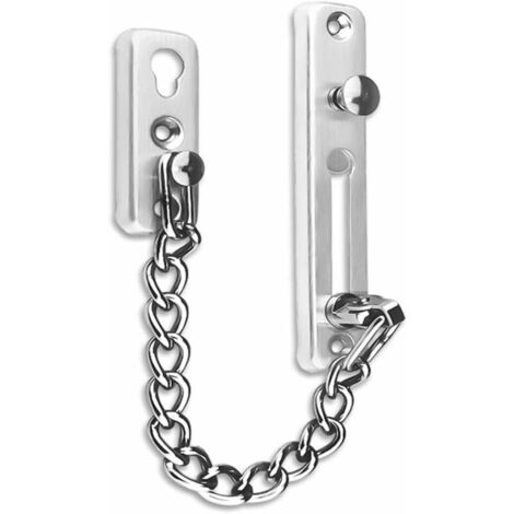 Chaîne de sécurité pour porte, verrou de porte en acier inoxydable moulé, chaîne anti-rayures avec vis et quincaillerie-AquaForge (1/5)