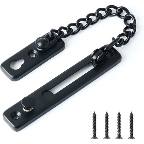 Chaîne de sécurité pour porte étroite, limiteur de ressort antivol avec vis, verrou de porte avec vis, adapté aux portes intérieures.-AquaForge (1/5)