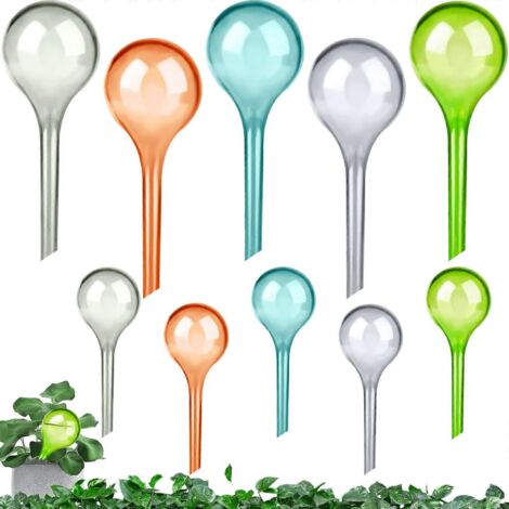 Lot de 10 arroseurs automatiques pour plantes - Système d'irrigation double taille (26,7 cm et 12,7 cm) pour jardin et pelouse-AquaForge (1/5)