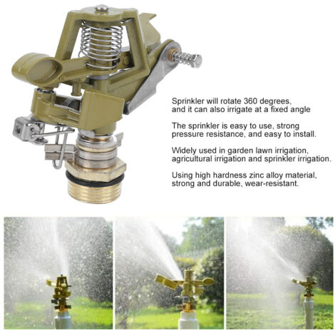 Buse d'arrosage rotative à 360° avec raccord mâle G3/4" pour l'irrigation de jardin-AquaForge (1/5)