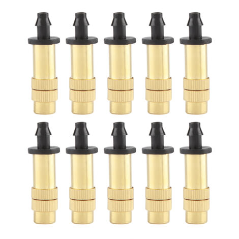 Lot de 10 mini buses de pulvérisation réglables en cuivre pour l'irrigation de jardin-AquaForge (1/5)