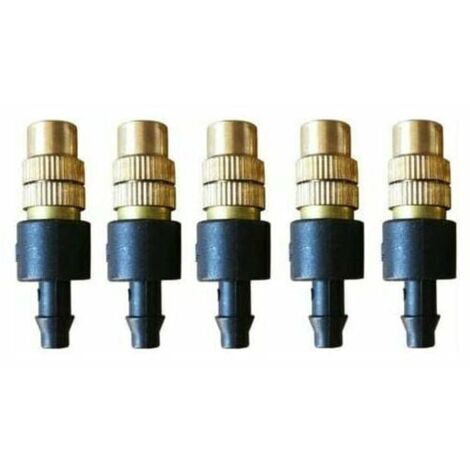 Pulvérisateur en laiton, pulvérisateur à brumisation réglable 1/4" pour arroseurs de jardin en laiton pour système d'irrigation (5 pièces)-AquaForge (1/4)
