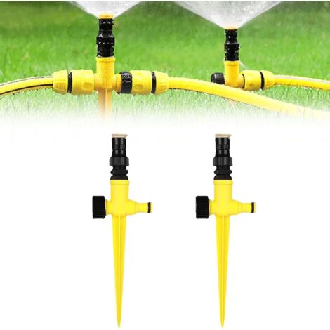 Lot de 4 arroseurs de pelouse, arroseur de jardin automatique, arroseur réglable à trois niveaux, arroseur de pelouse à planter-AquaForge (1/4)