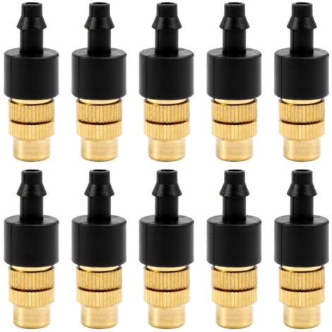 [RM] Lot de 10 buses de brumisation réglables pour système d'irrigation de jardin, arroseur en laiton.-AquaForge (1/5)