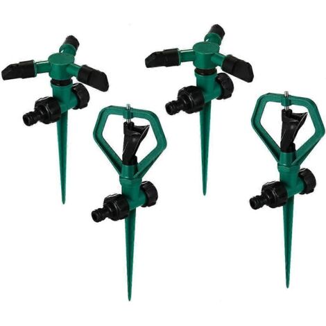 Arroseur de pelouse, lot de 4 arroseurs de jardin automatiques rotatifs à 360° et réglables, conception anti-fuite-AquaForge (1/4)