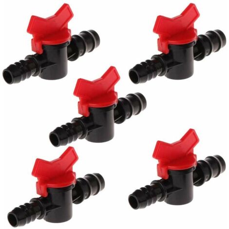 Lot de 5 vannes d'arrosage en plastique PE pour l'irrigation de jardin-AquaForge (1/5)