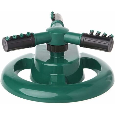 Arroseur de jardin, arroseur de pelouse à 3 buses, système d'irrigation automatique rotatif à 360°, arroseur réglable simple-AquaForge (1/5)