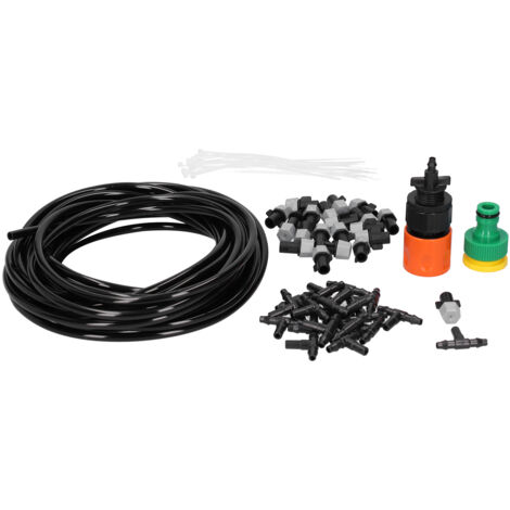 Système de refroidissement par brumisation d'eau de 15 m, kit de buse d'arrosage pour l'irrigation de jardin, micro-irrigation-AquaForge (1/5)